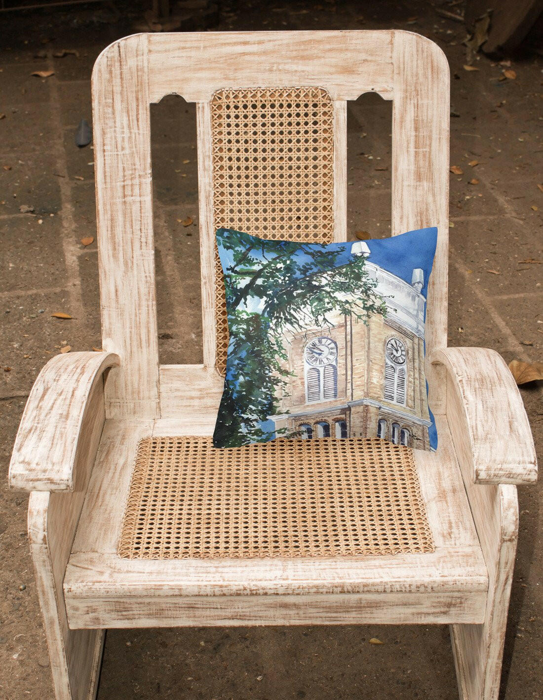 Clock Tower Throw Pillow - 14x14 Decorative Pillow – Art for Your Home & Patio 8122PW1414