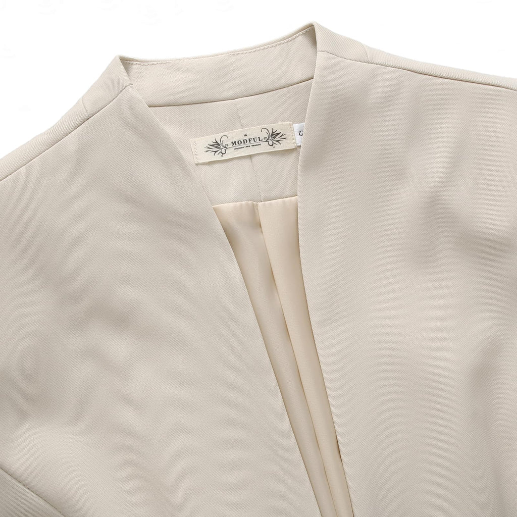 MODFUL Women's Business Pant Suit Set 2 Piece Slim Fit Blazer Jacket One Button Buckle Closure Lady Work Suit for Office