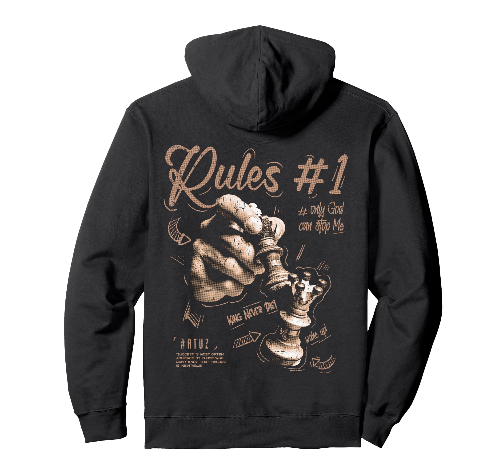 Hip Hop Vintage Hipster Edgy Urban Y2K Back Print Streetwear Pullover Hoodie