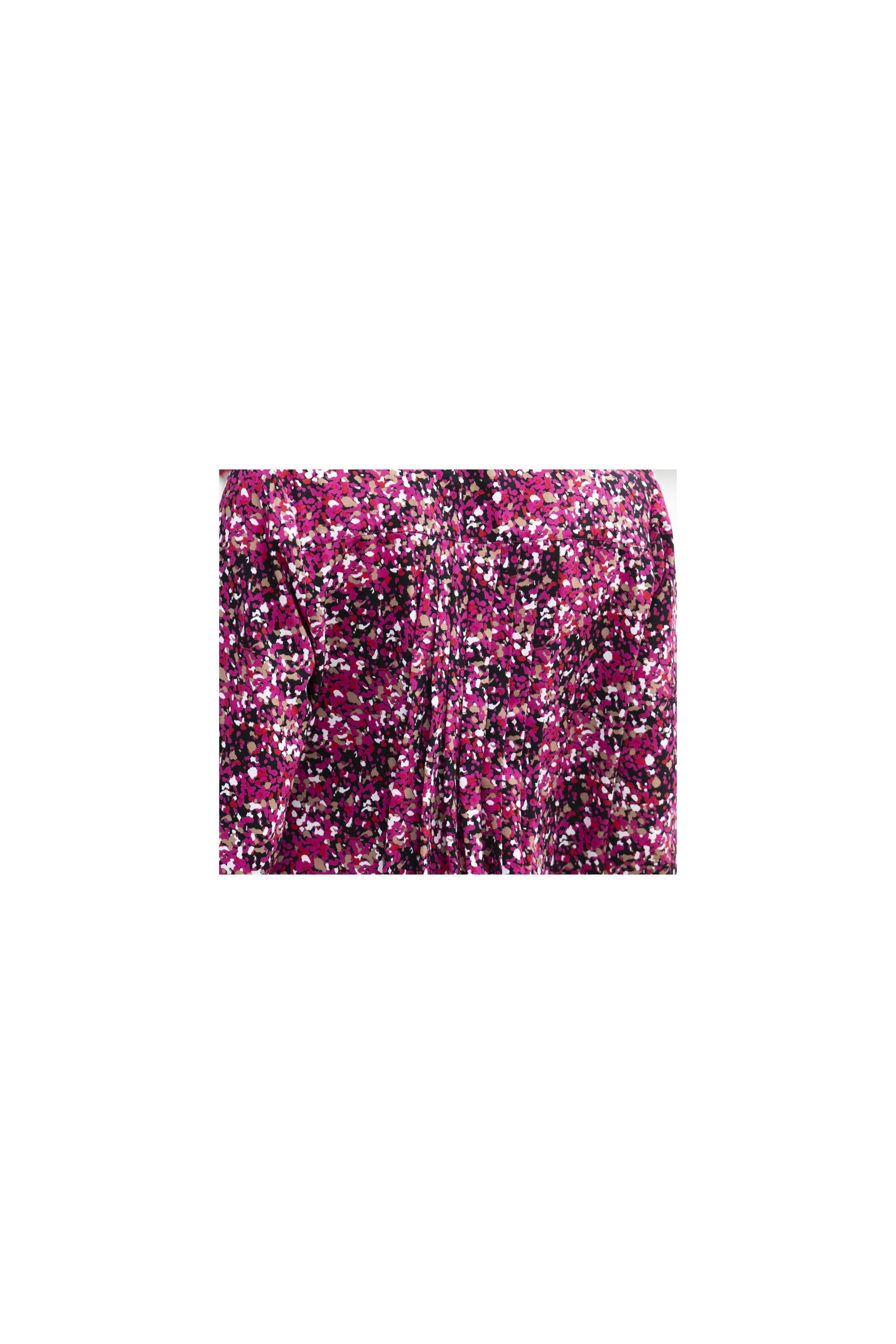 Collared Multi Print Blouse
