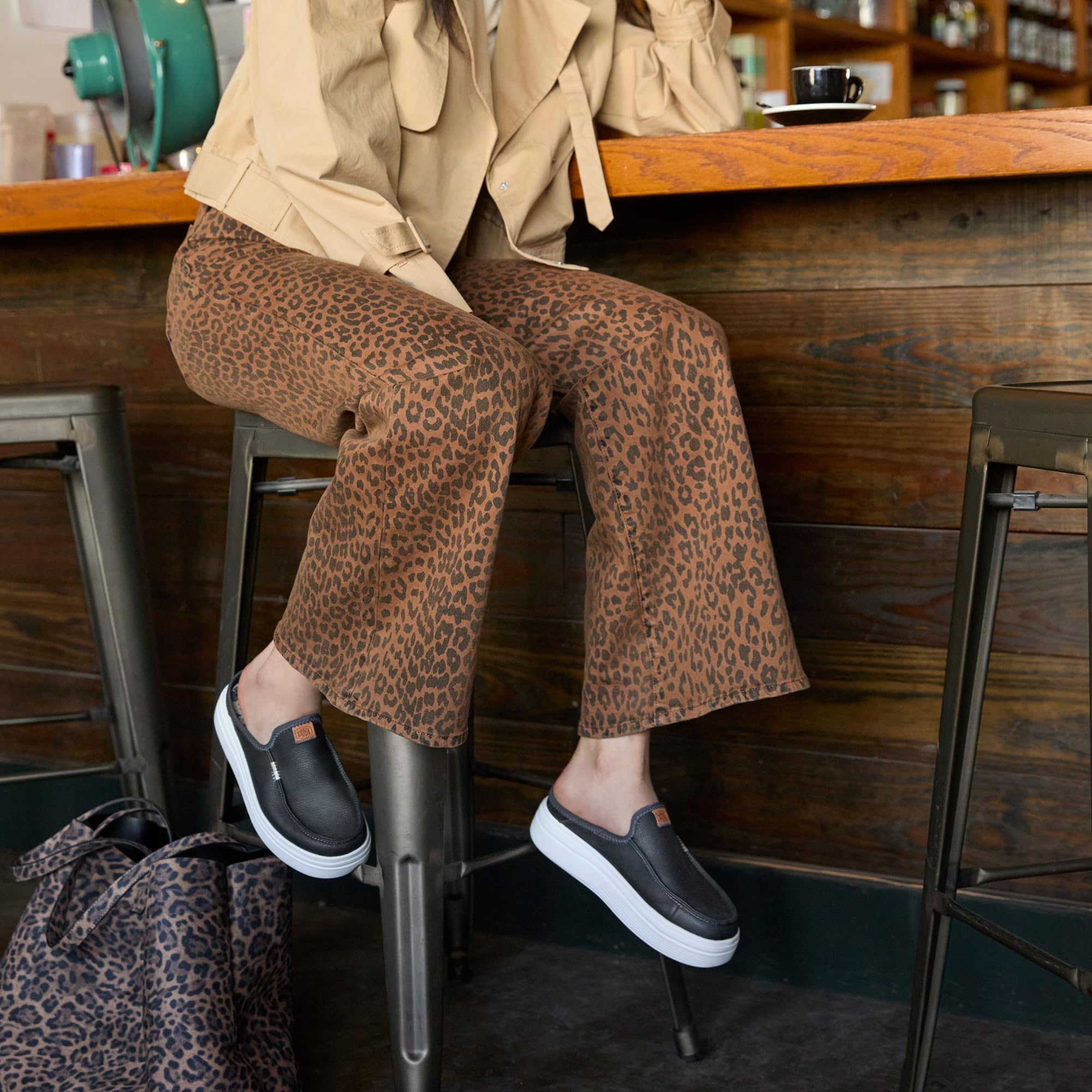 HEYDUDE Women's Austin Lift Platform Mule | Casual Slip-On Shoes | Lightweight, Comfortable, Stylish Everyday Footwear
