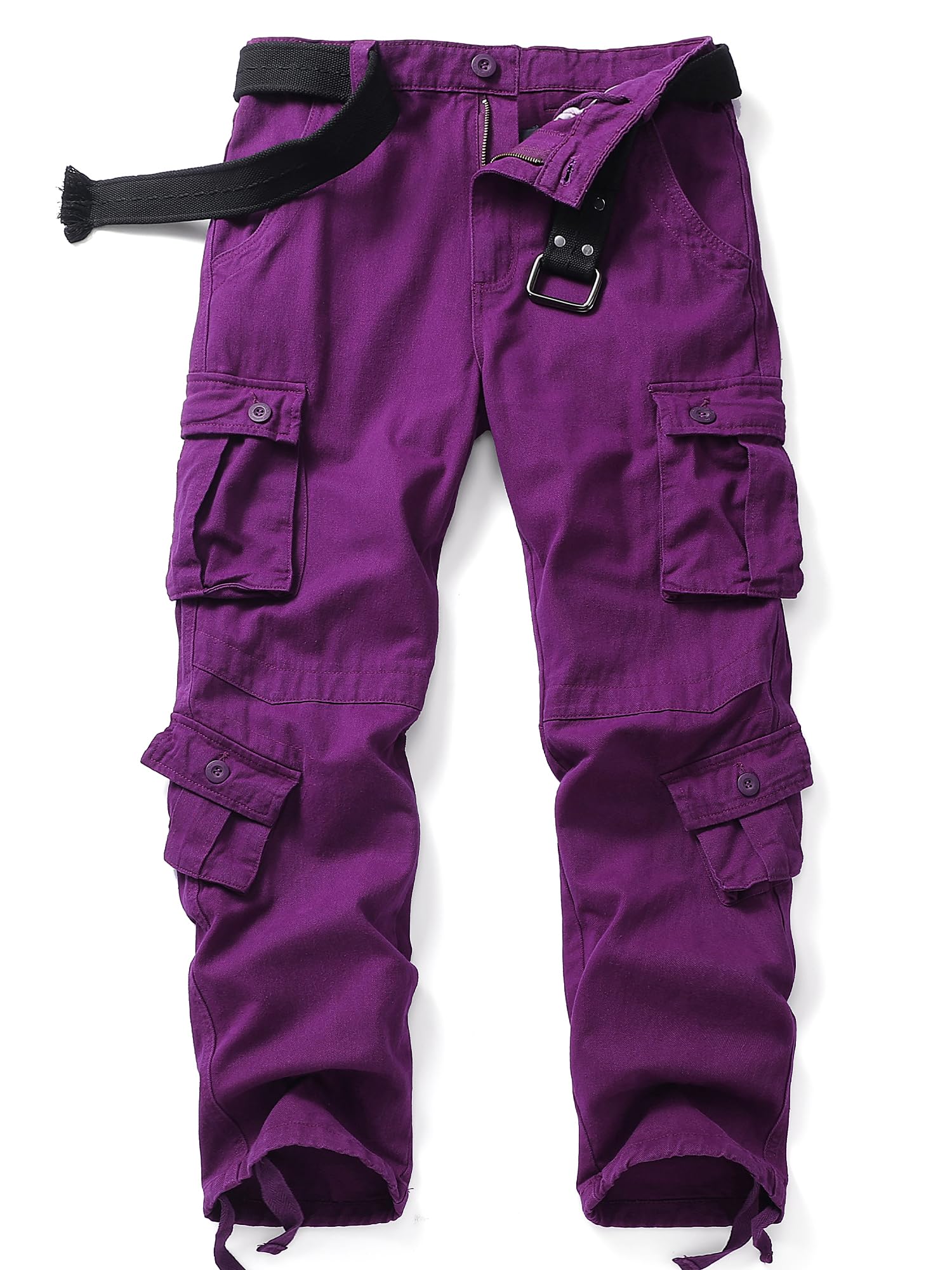AKHIKING Men's Camo Cargo Work Pants Cotton Tactical Ripstop Casual Combat Pants with 8 Pockets