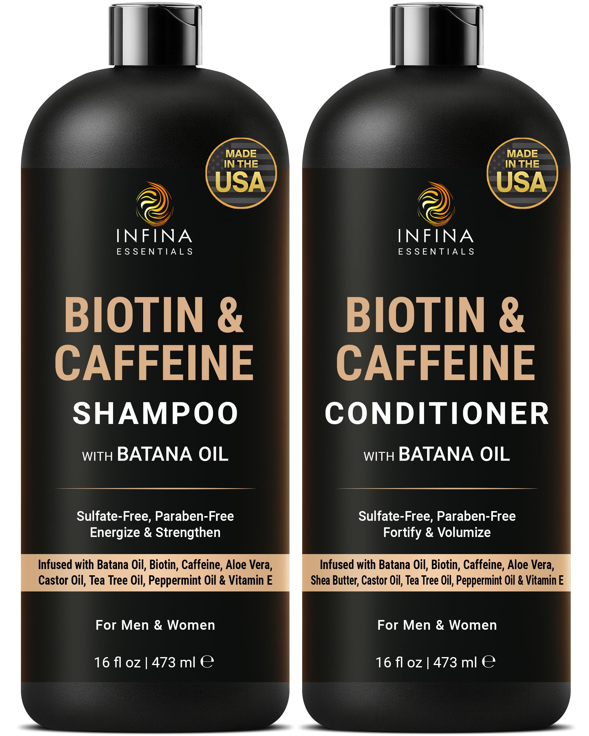 Batana Oil Shampoo and Conditioner Combo Shampoo for Thinning Hair for Men & Women