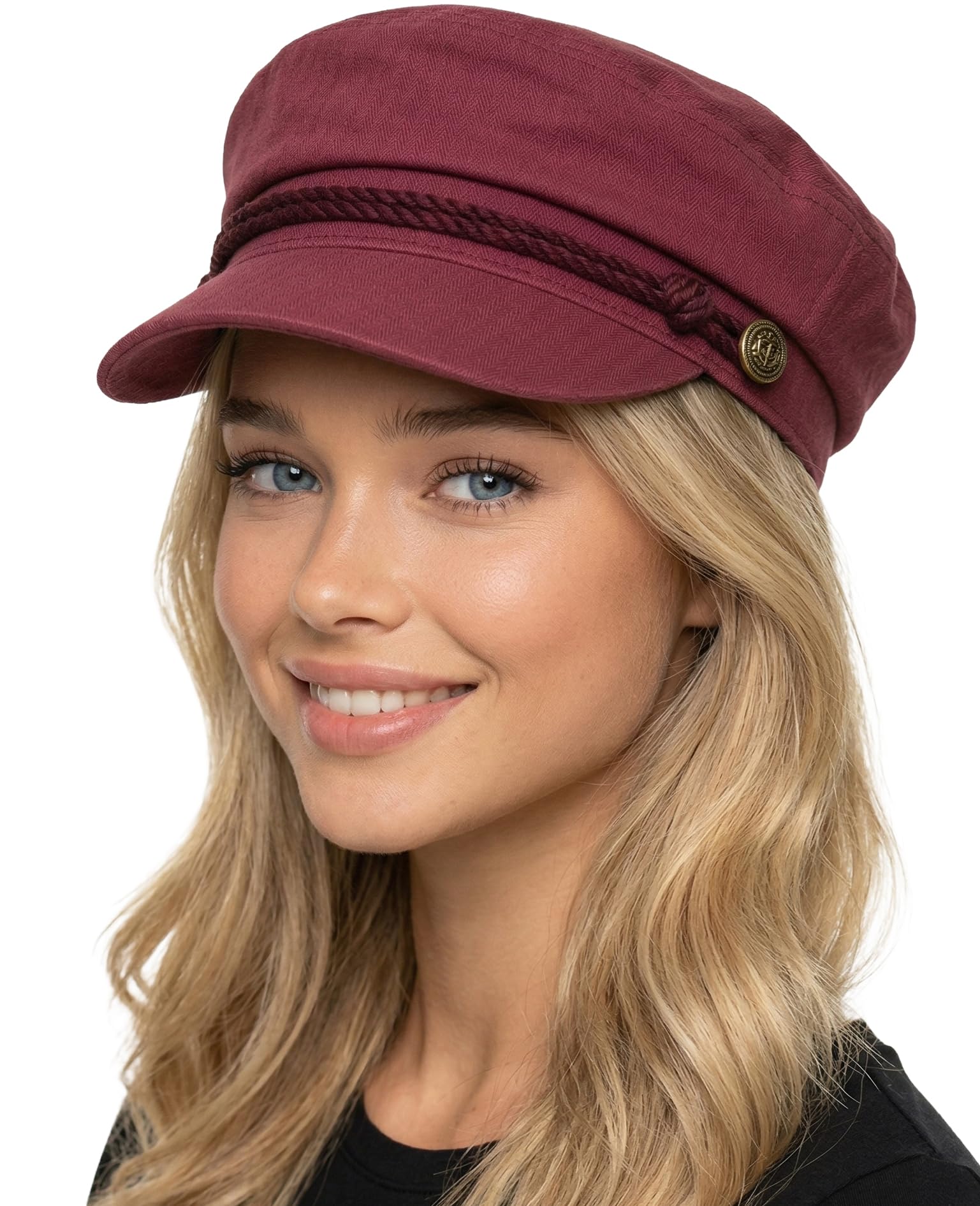 Funky Junque Newsboy Hat for Women – Trendy Greek Fisherman Cap, Classic Women's Baker Boy Newsies Hat, Ladies Fashion Caps