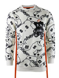SCREENSHOT Mens Urban NYC Graffiti Hip Hop Fleece Pullover Active Fashion Crew Neck Sweatshirt Top
