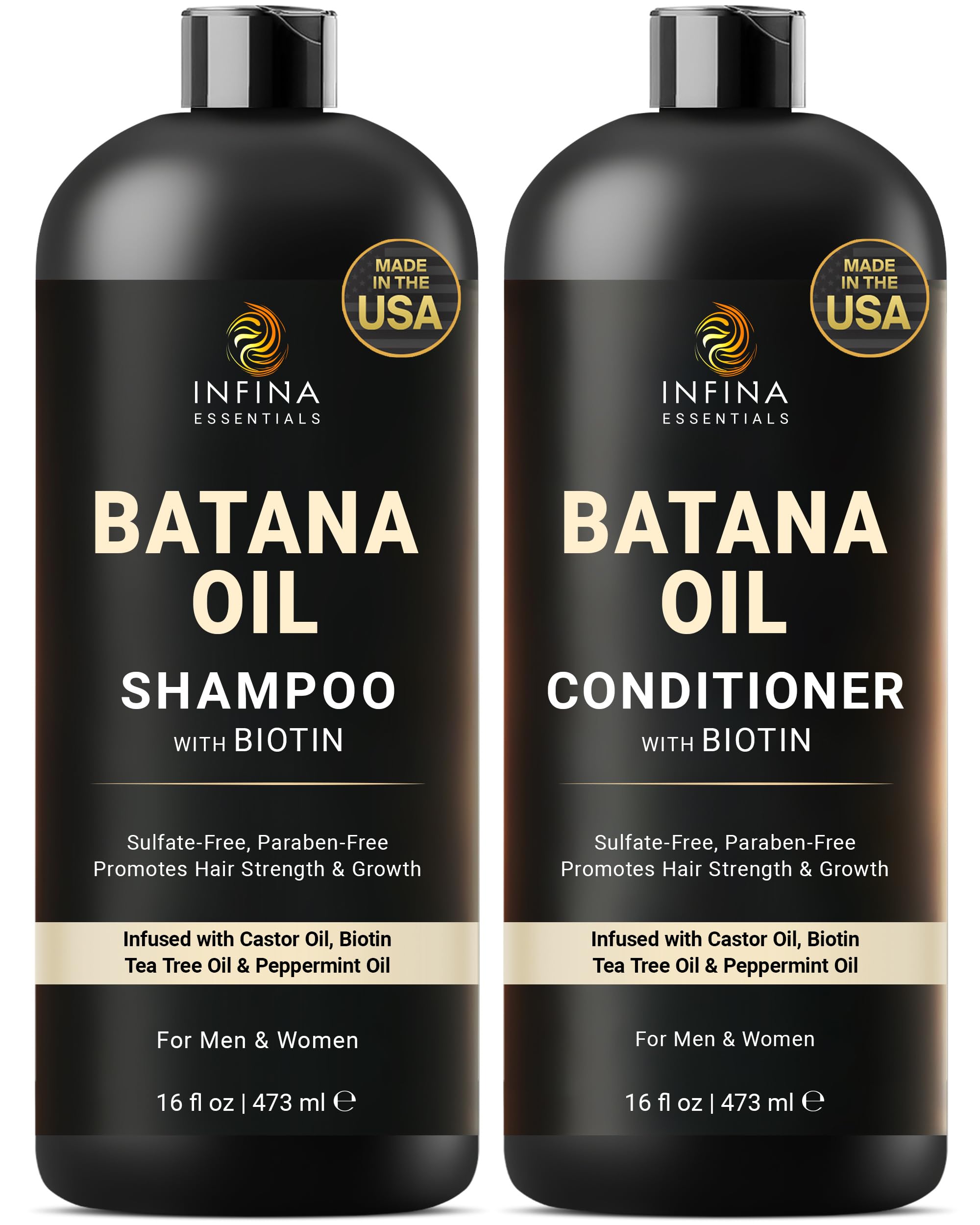 Batana Oil Shampoo and Conditioner Combo Shampoo for Thinning Hair for Men & Women