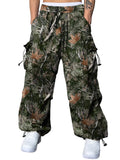 JMIERR Men's Baggy Cargo Pants Trendy Casual Parachute Pant Loose Fit Harem Joggers with Pockets for Streetwear