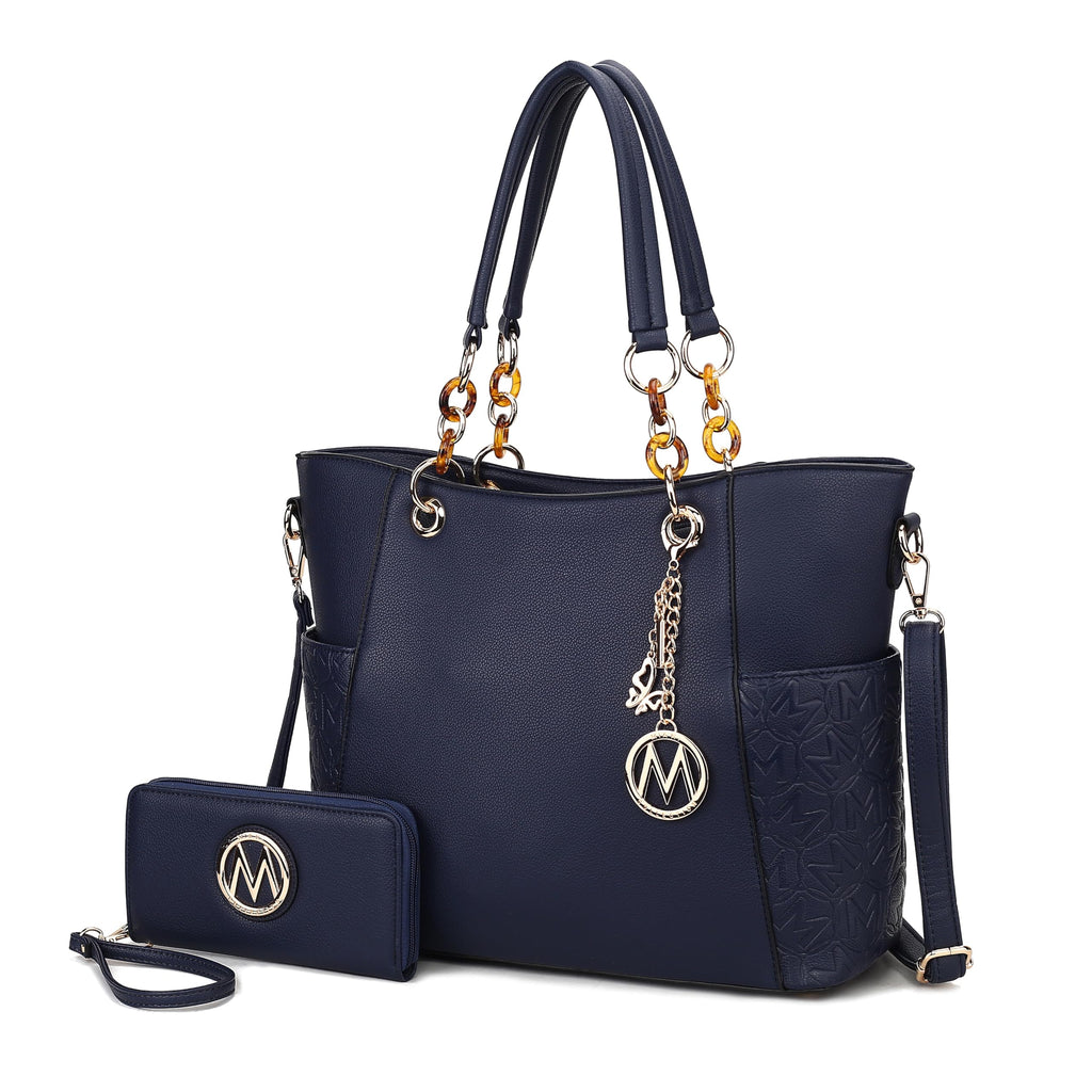 MKF Collection Tote Bag for Women, Handbag Set with Wallet-Top-Handle Bag Vegan Leather Purse by Mia K