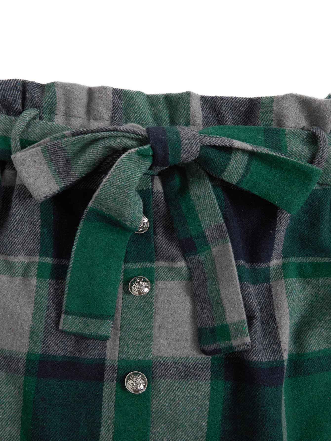 SweatyRocks Women's Plus Size Mini Skirt Plaid Flannel Short Skirts Going Out Outfits for Curvy Women