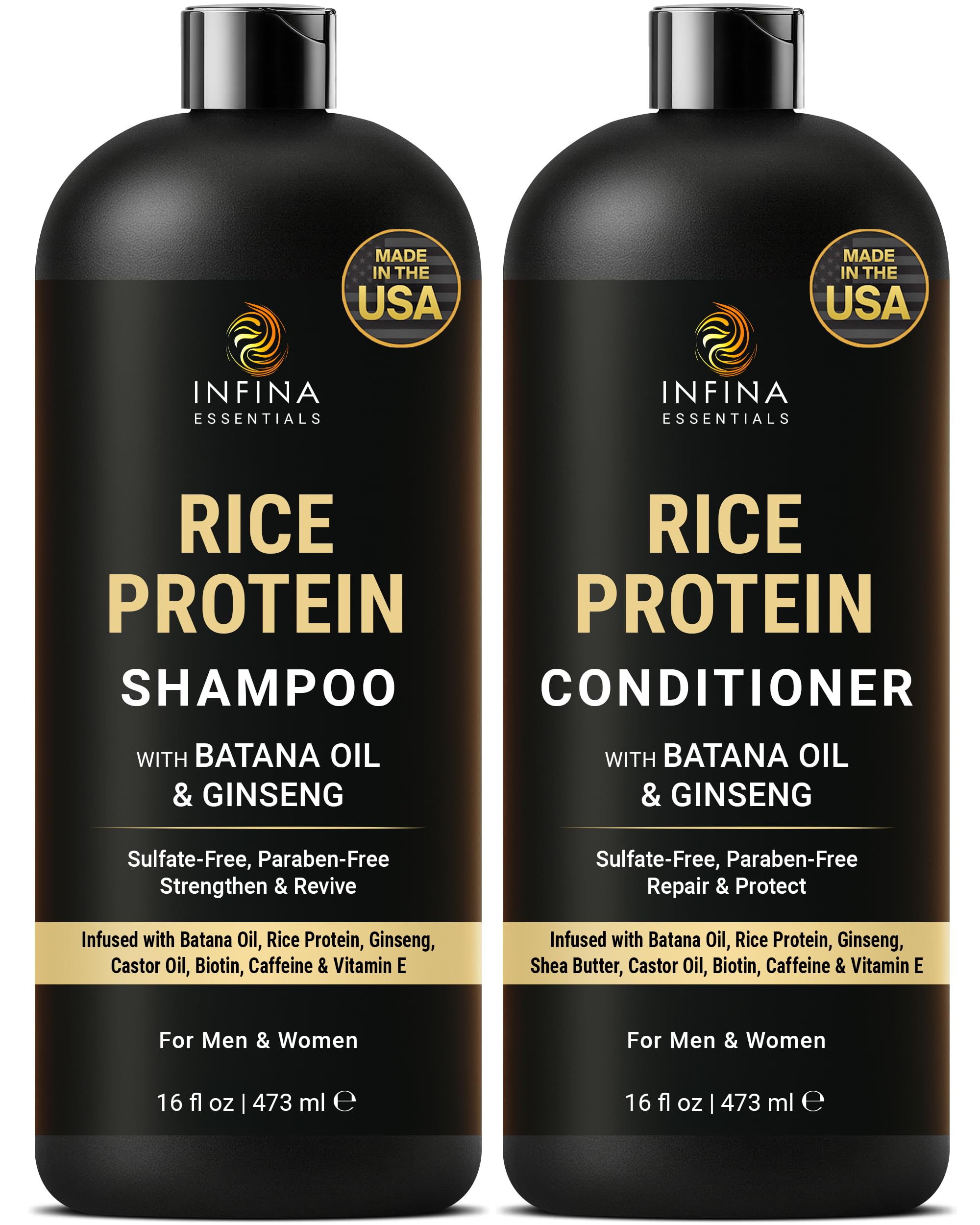 Batana Oil Shampoo and Conditioner Combo Shampoo for Thinning Hair for Men & Women