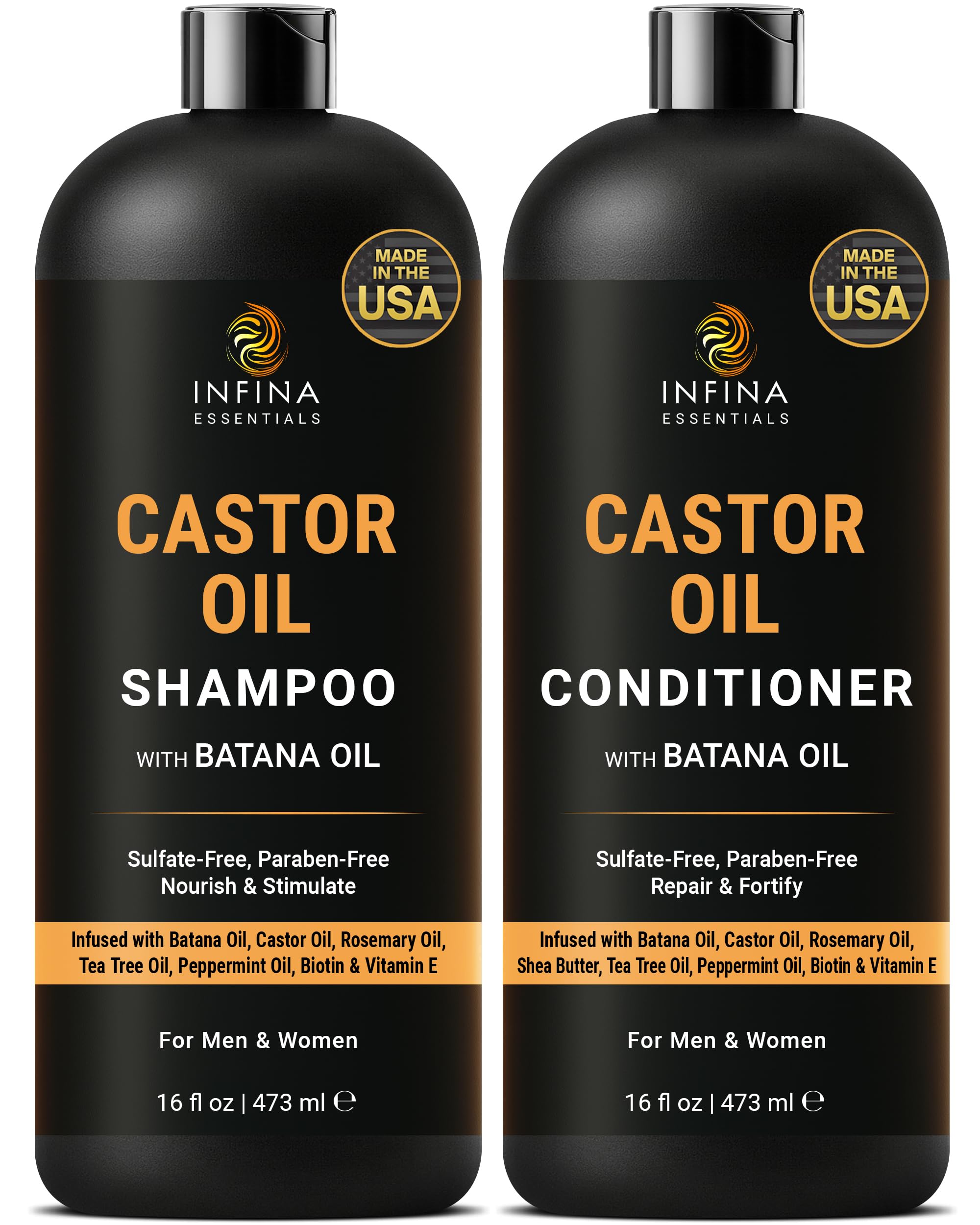 Batana Oil Shampoo and Conditioner Combo Shampoo for Thinning Hair for Men & Women