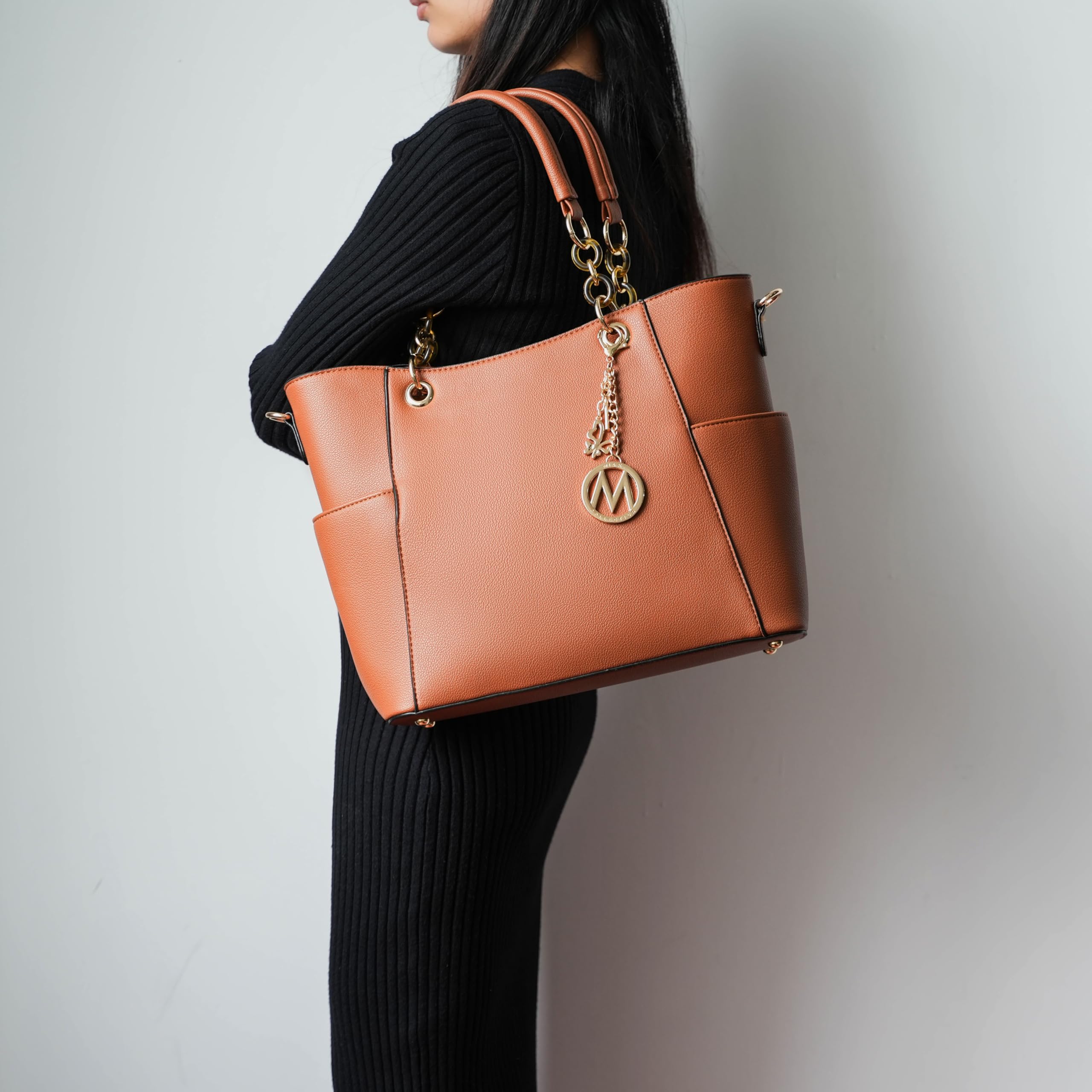 MKF Collection Tote Bag for Women, Handbag Set with Wallet-Top-Handle Bag Vegan Leather Purse by Mia K