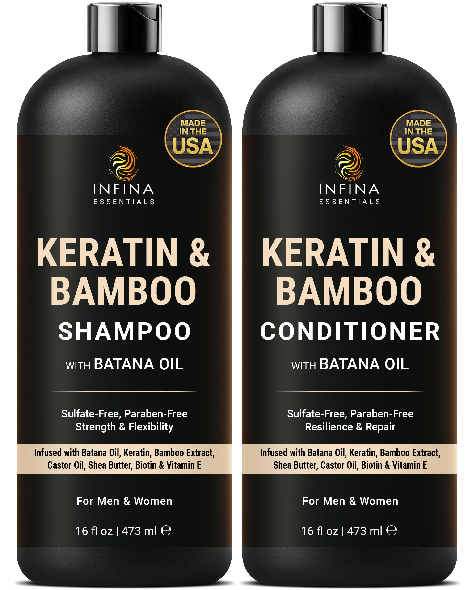 Batana Oil Shampoo and Conditioner Combo Shampoo for Thinning Hair for Men & Women