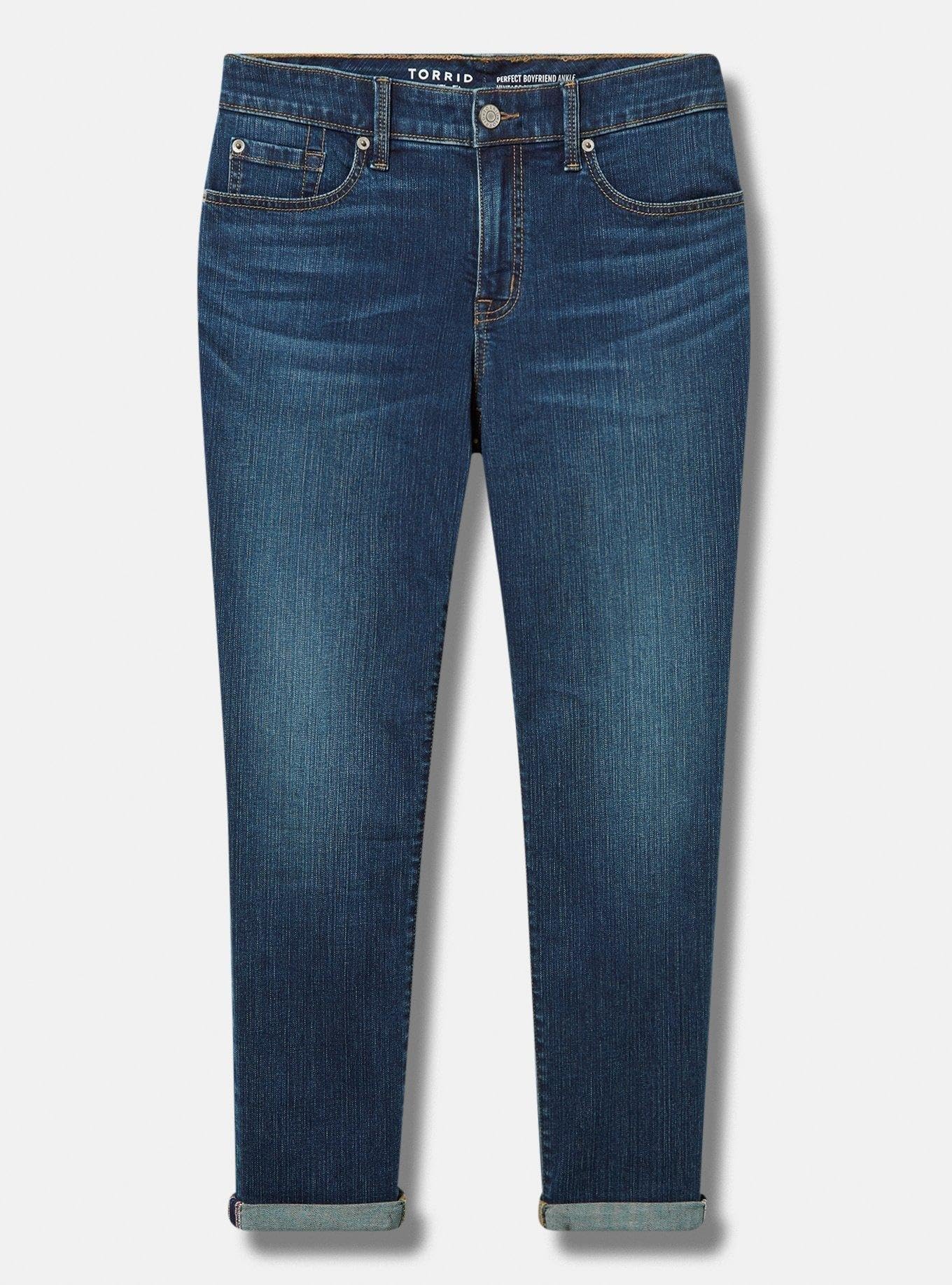 Torrid Women's Plus Size Perfect Boyfriend Mid-Rise Jean