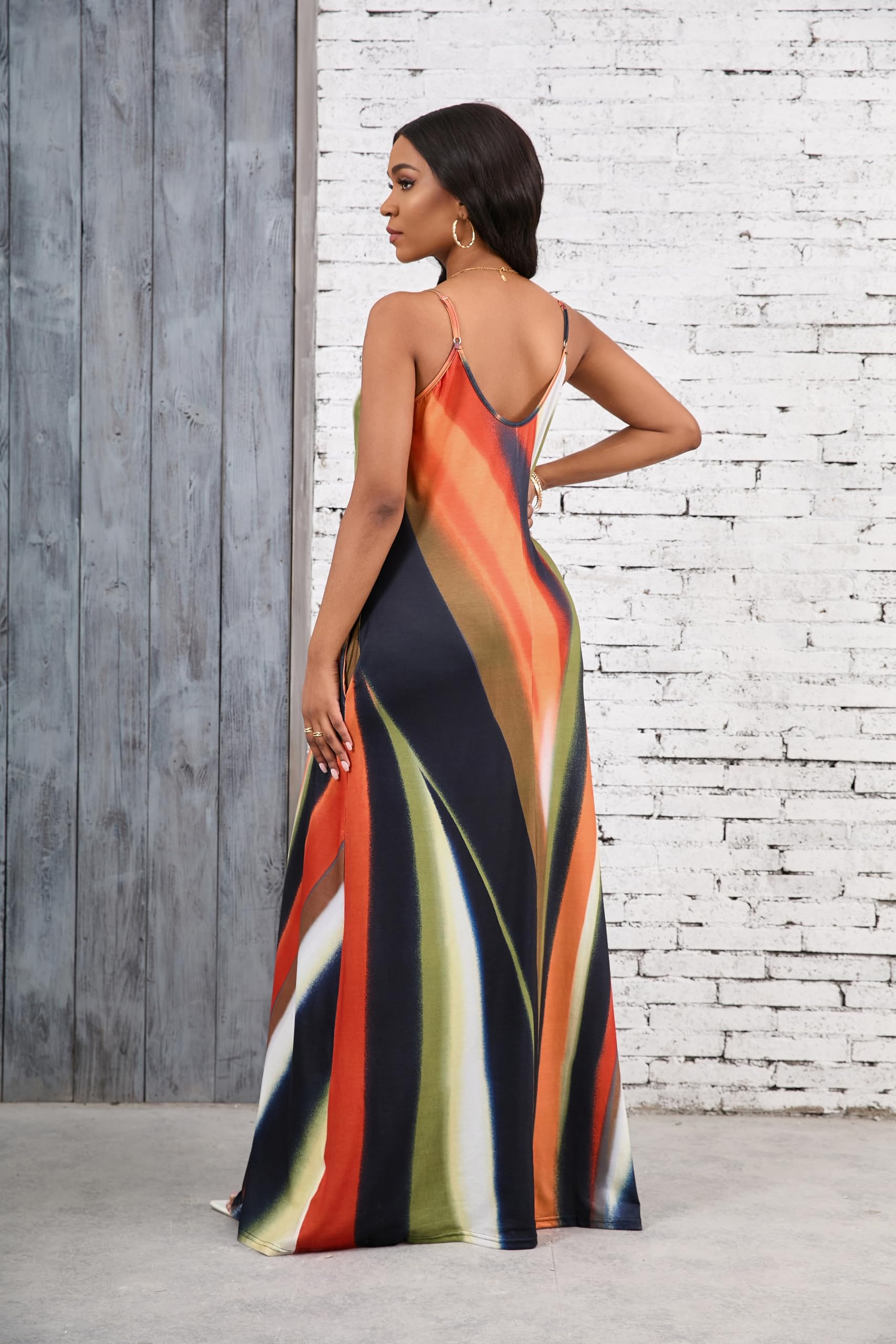 BessCops Summer Maxi Dresses for Women 2026 Plus Size Sundresses Casual Fashion Sleeveless Loose Long Sexy Dress with Pockets