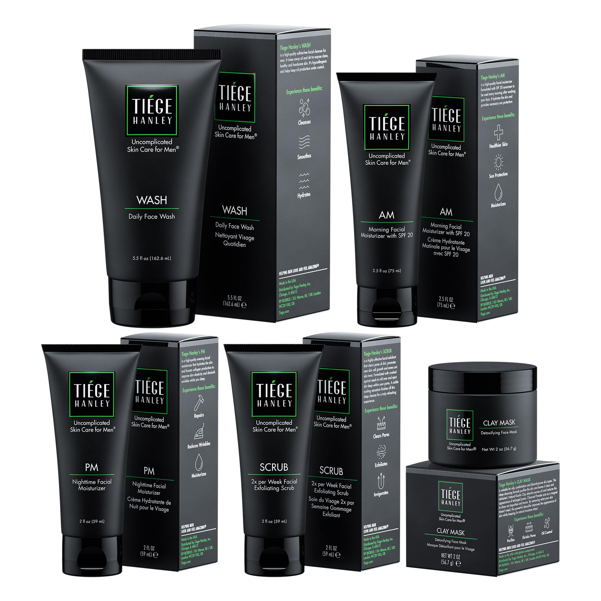 Tiege Hanley Men’s Skin Care Set 30 & 90 Days Routine