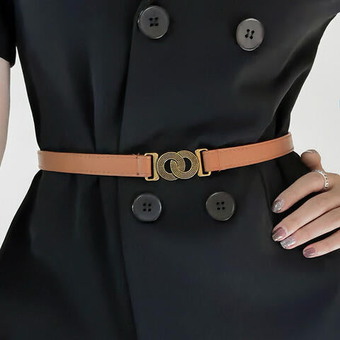 ElegantStyle Alloy Buckle PU Belt – Chic and Versatile Accessory See size chart under “more details”