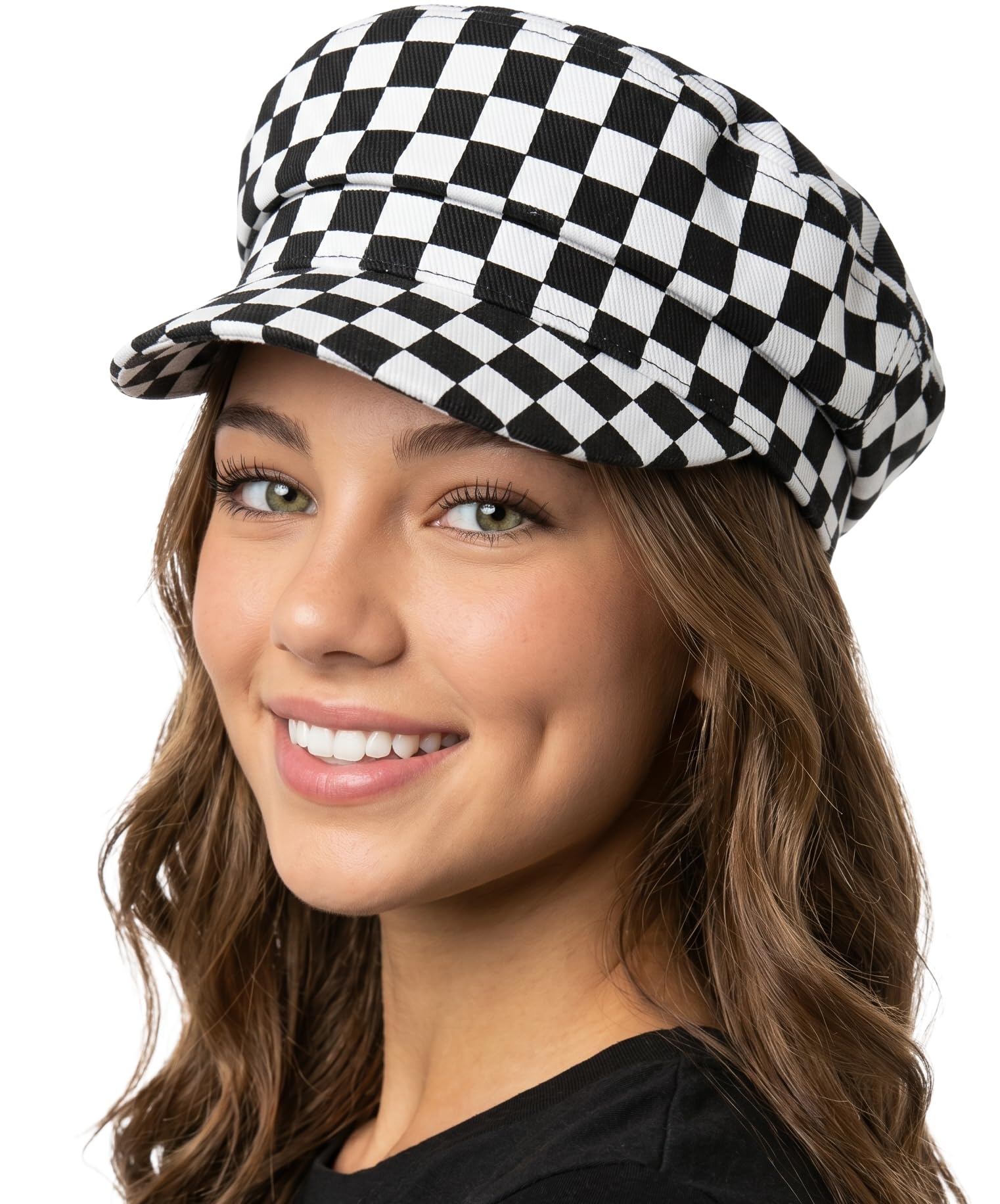 Funky Junque Newsboy Hat for Women – Trendy Greek Fisherman Cap, Classic Women's Baker Boy Newsies Hat, Ladies Fashion Caps