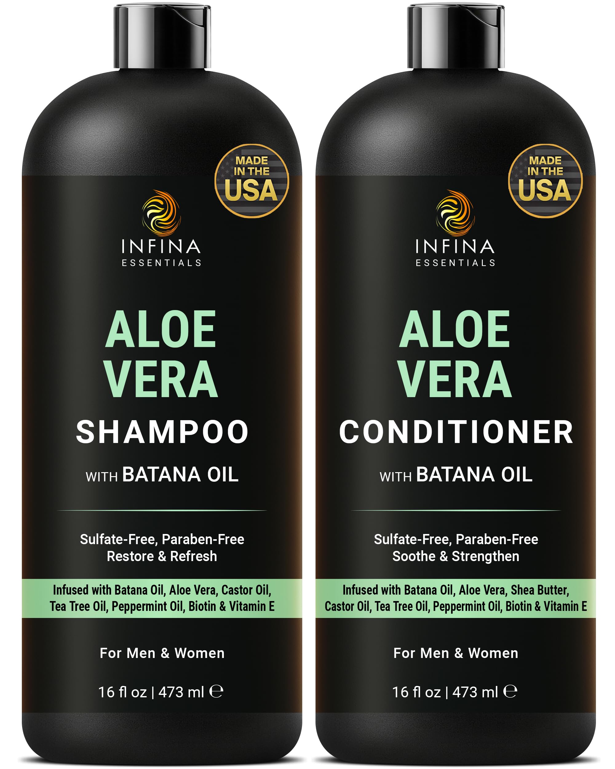 Batana Oil Shampoo and Conditioner Combo Shampoo for Thinning Hair for Men & Women