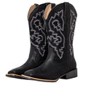 SheSole Extra Wide Calf Cowgirl Boots with Removable Cushion - Western Cowboy Style with Roomy Square Toe & Hidden Elastic Panel to Step into Confidence