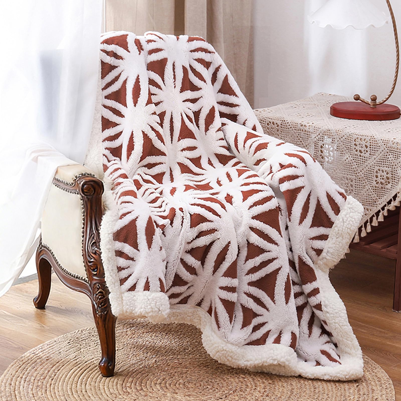 LOMAO Sherpa Fleece Blanket for Mom Cozy Soft Throw Blanket for Women Men Birthday Gifts Dual Sided Couch Sofa Bed Blanket