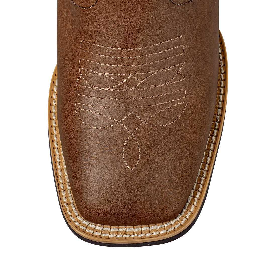 SheSole Extra Wide Calf Cowgirl Boots with Removable Cushion - Western Cowboy Style with Roomy Square Toe & Hidden Elastic Panel to Step into Confidence