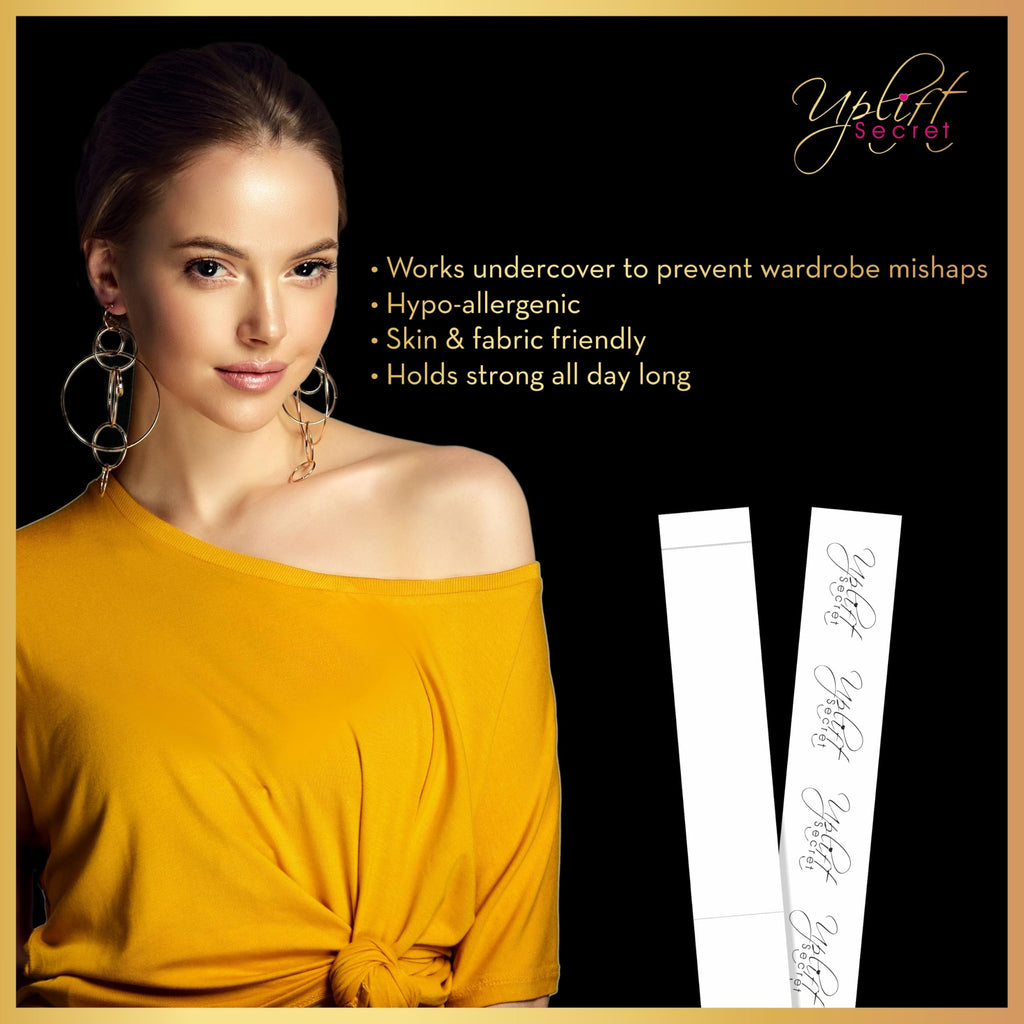 Fashion Clothing Tape Double Sided - Clear Tape for Clothes, Body, and All Skin Shades