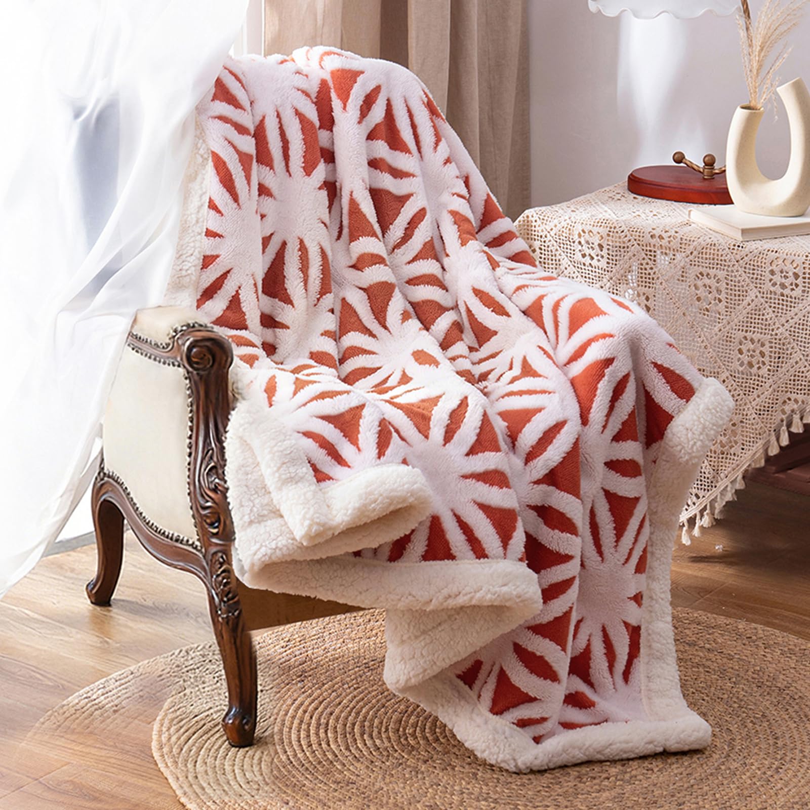 LOMAO Sherpa Fleece Blanket for Mom Cozy Soft Throw Blanket for Women Men Birthday Gifts Dual Sided Couch Sofa Bed Blanket