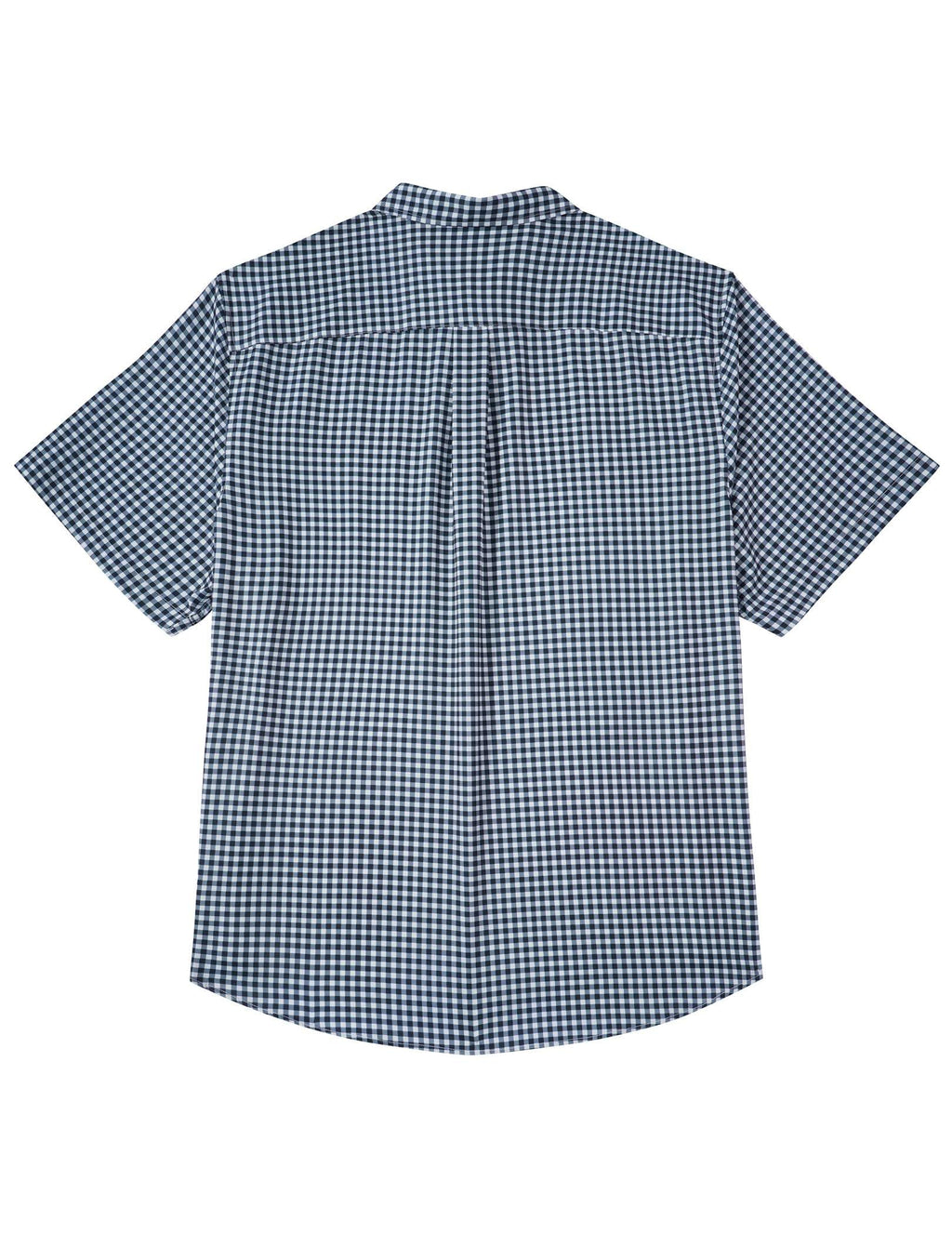 COOFANDY Mens Big and Tall Shirts Short Sleeve Casual Button Down Plaid Shirt Wrinkle Free Dress Shirt with Pocket