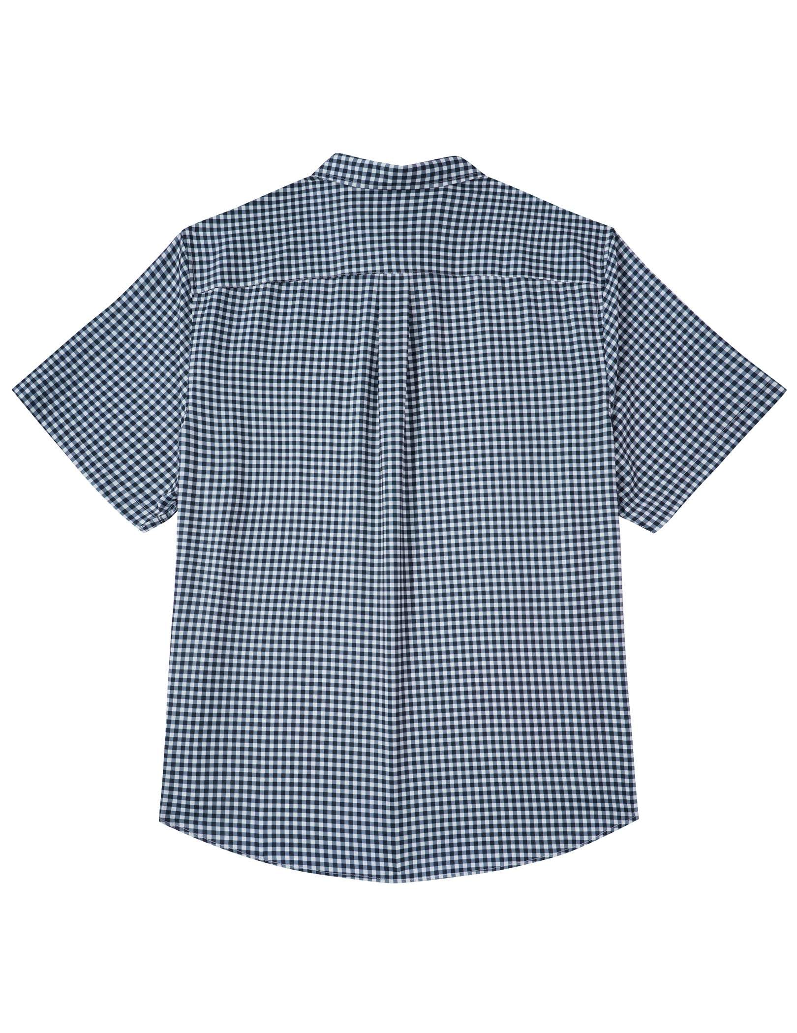 COOFANDY Mens Big and Tall Shirts Short Sleeve Casual Button Down Plaid Shirt Wrinkle Free Dress Shirt with Pocket