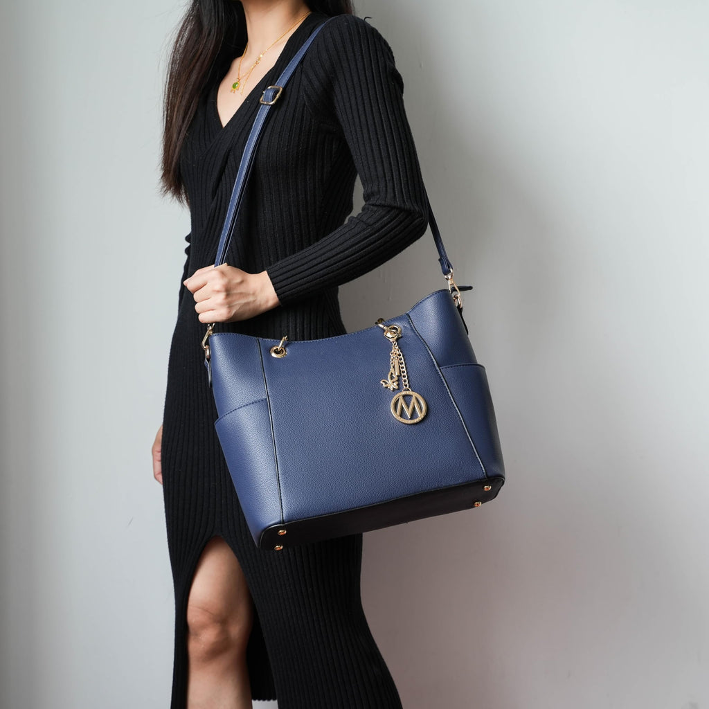 MKF Collection Tote Bag for Women, Handbag Set with Wallet-Top-Handle Bag Vegan Leather Purse by Mia K