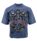 SCREENSHOT Mens Oversized Heavyweight Premium 260GSM 100% Cotton Cropped Boxy Streetwear Fit Rhinestone Designer Tee