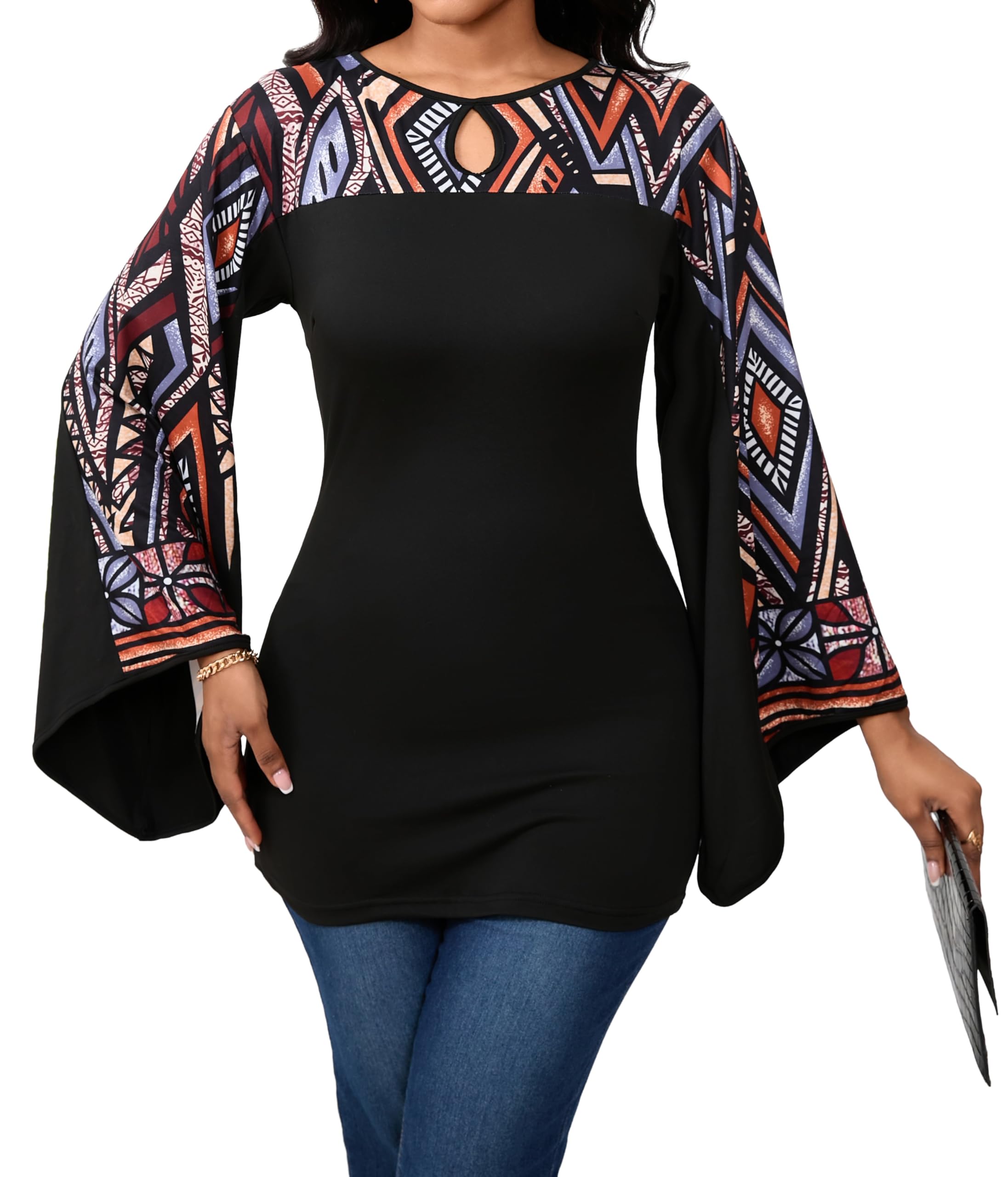 Sexy Floral Blouse for Women Casual Long Sleeve Button Down T-Shirt Simple V Neck Loose Tops Shirts Dress