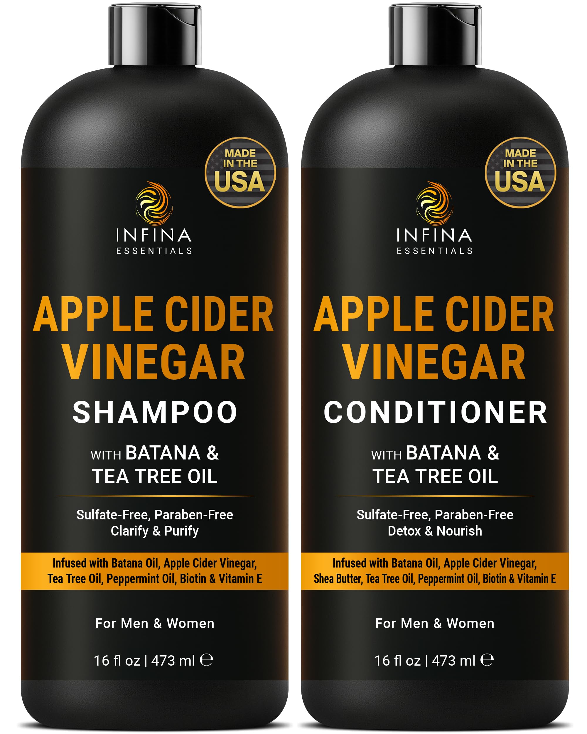 Batana Oil Shampoo and Conditioner Combo Shampoo for Thinning Hair for Men & Women