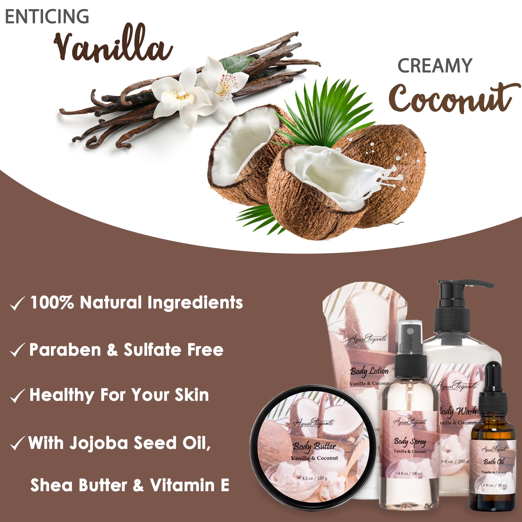 Spa Gift Baskets For Women - Luxury Bath Spa Kit Includes Body Wash, Bubble Bath, Lotion, Body Butter, Soap, Body Spray, Shower Puff, and Towel