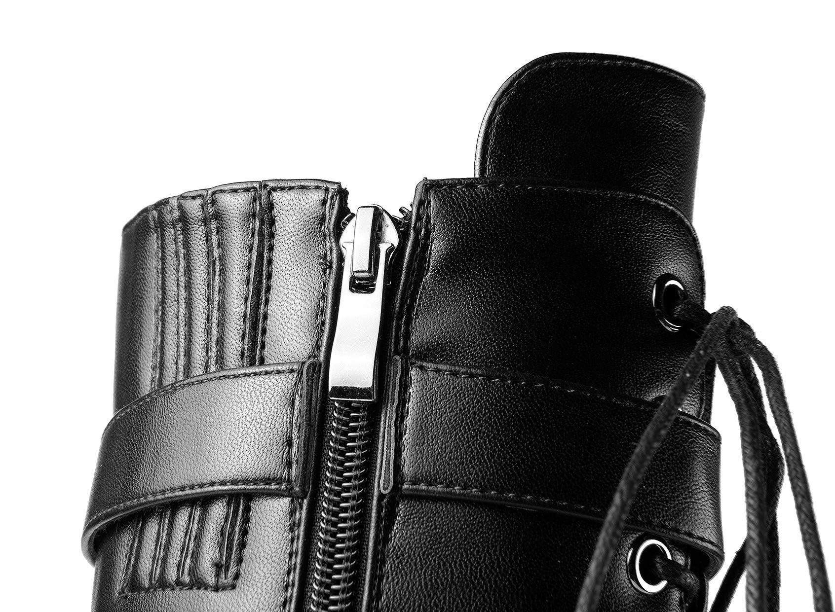 ANN CREEK 'Batian' Ultra High Stiletto Heels Platform Lace Up Boots