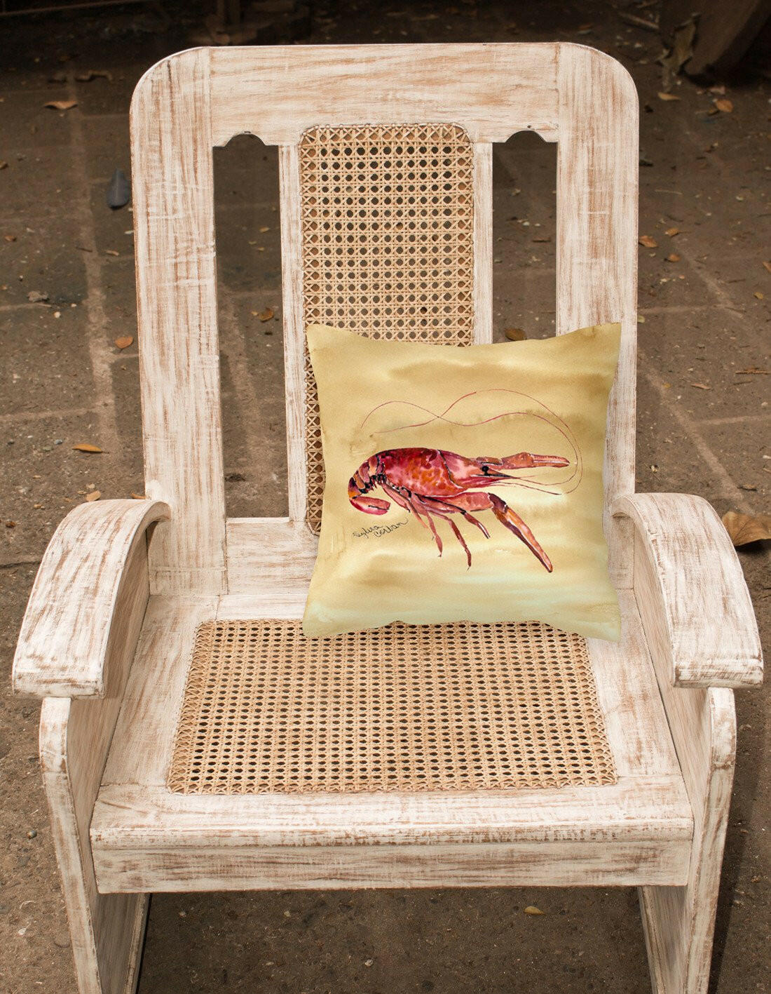 Crawfish Throw Pillow - 14x14 Decorative Pillow – Art for Your Home & Patio 8230PW1414