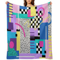 Memphis Pattern 110 - Retro 90s  80s Throw Blanket