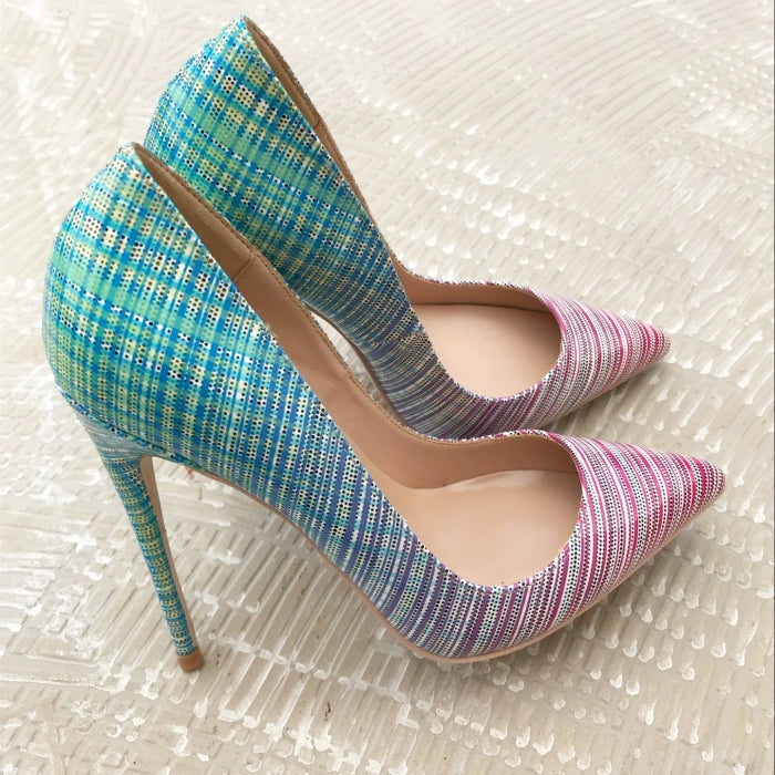 Ladies colorful gradient heels See size chart under “more details”