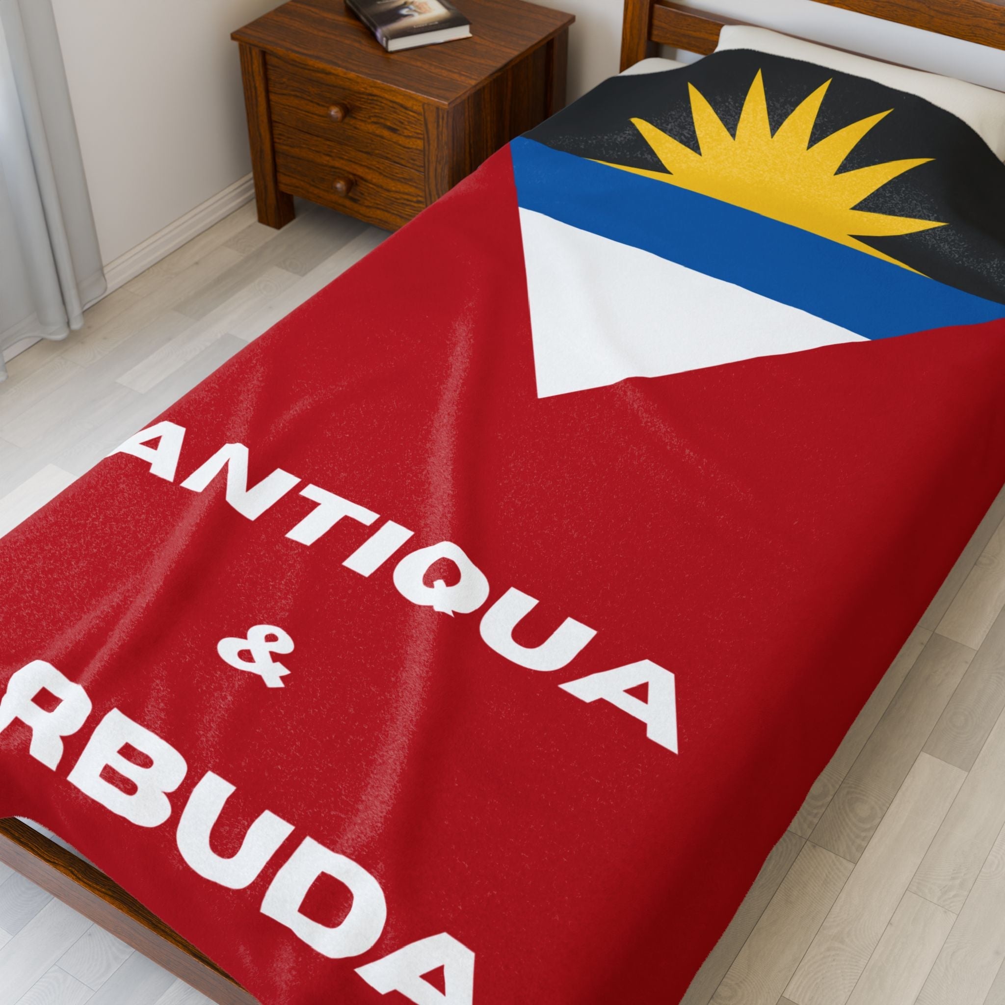 Antigua Barbuda Flag Velveteen Plush Blanket