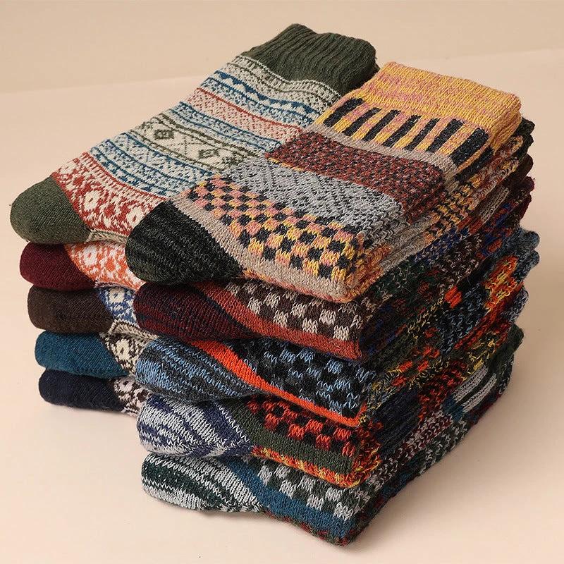Men's 5-10 Pairs Retro Thick Socks