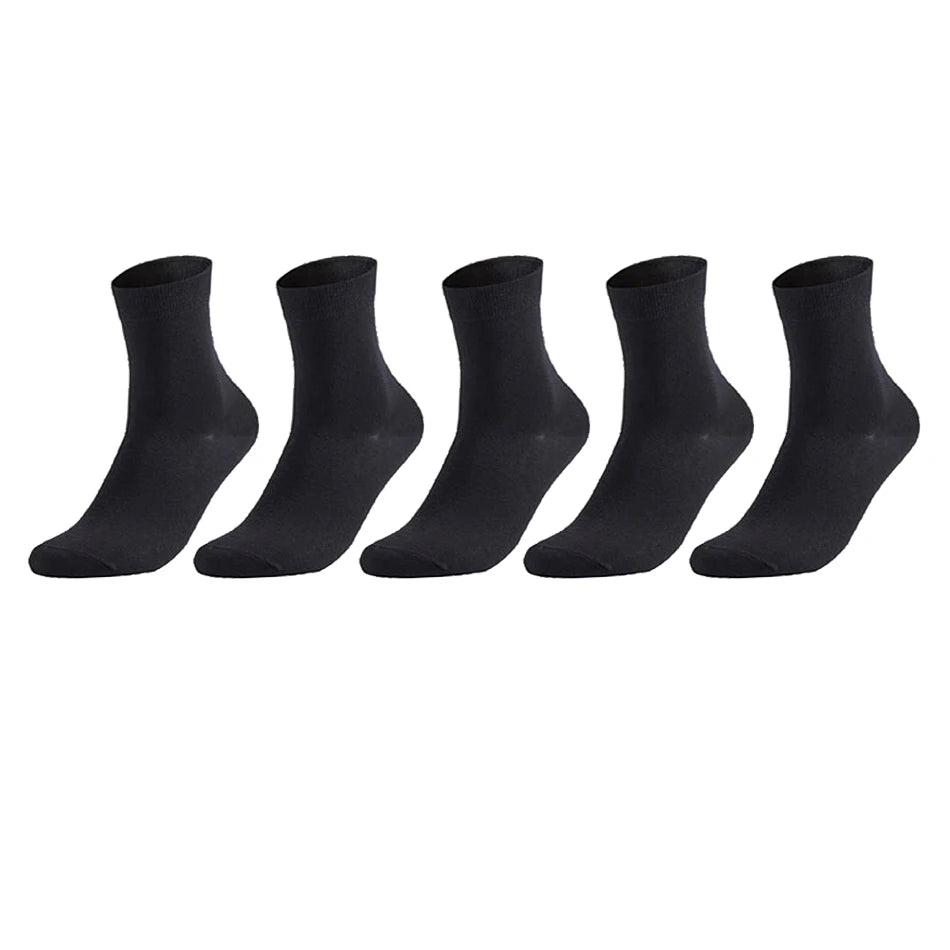 10 Pairs Men'S Cotton Socks New Style Black Business Men Socks Soft Breathable Summer Winter for Male Socks plus Size 38-47
