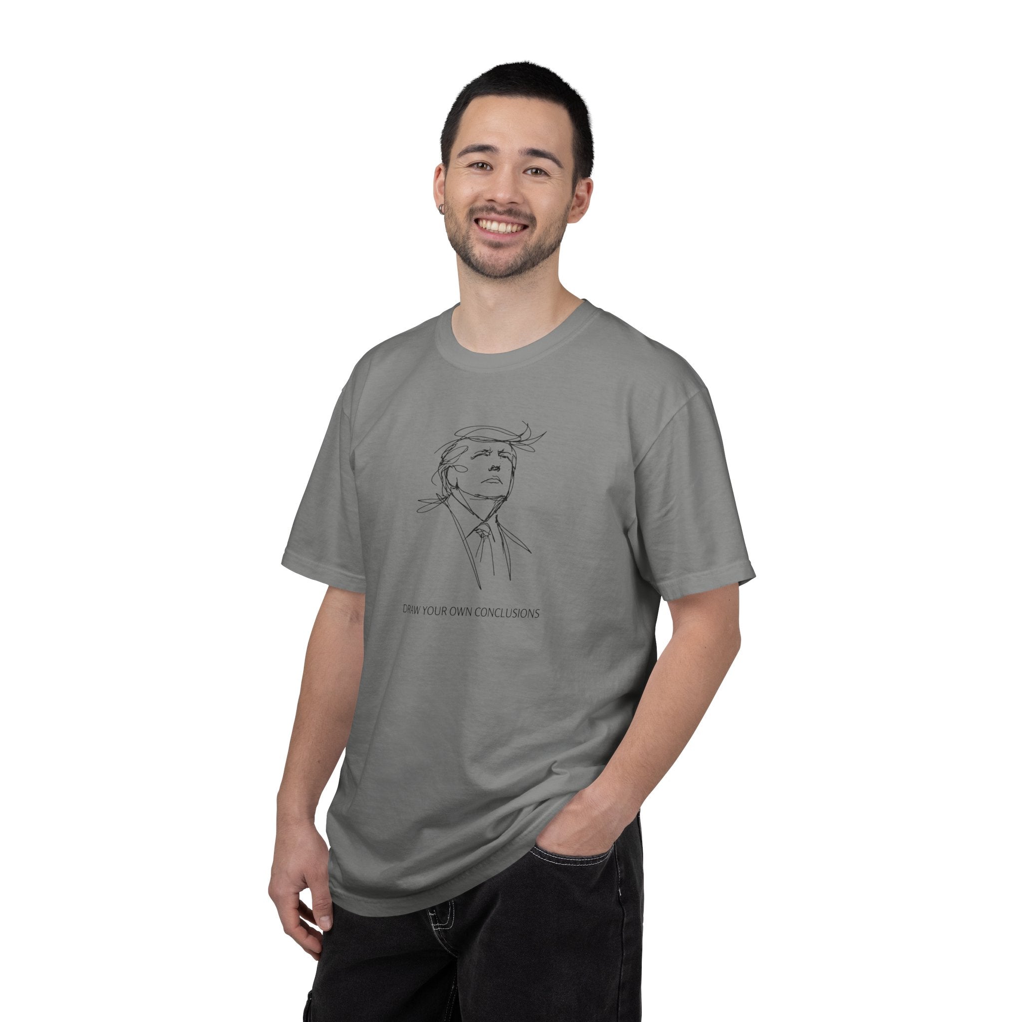 Draw Your Own Conclusions Unisex Graphic Tee – Minimal Line Art Statement Shirt