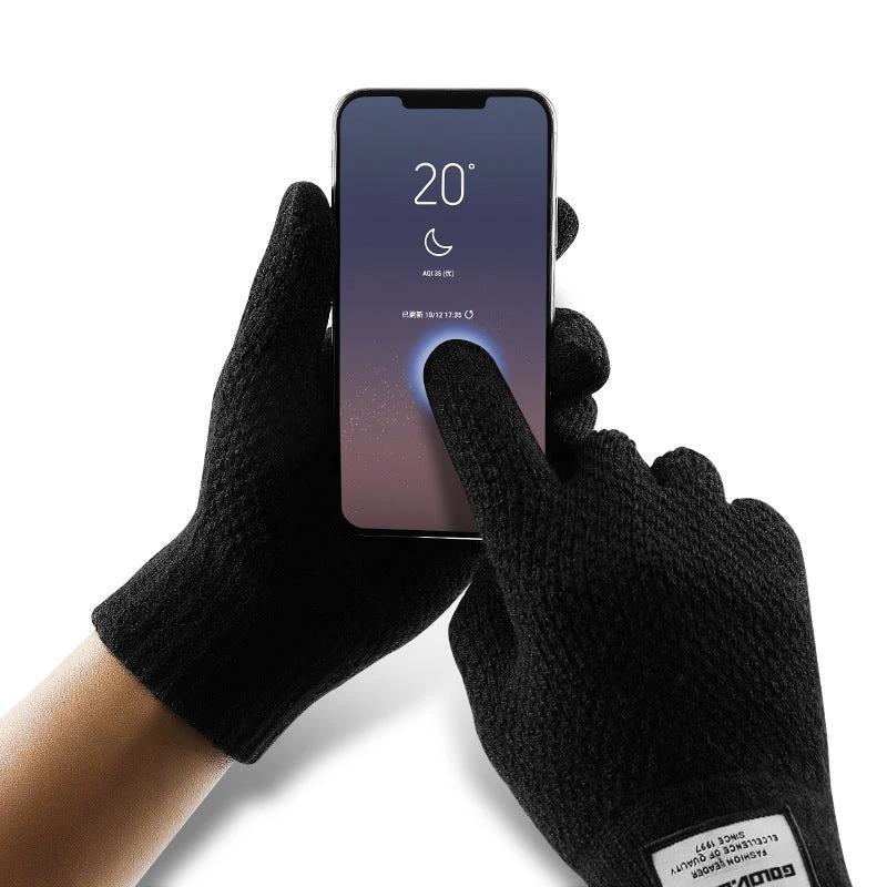 Men's Fall and Winter Knitted Yarn Gloves