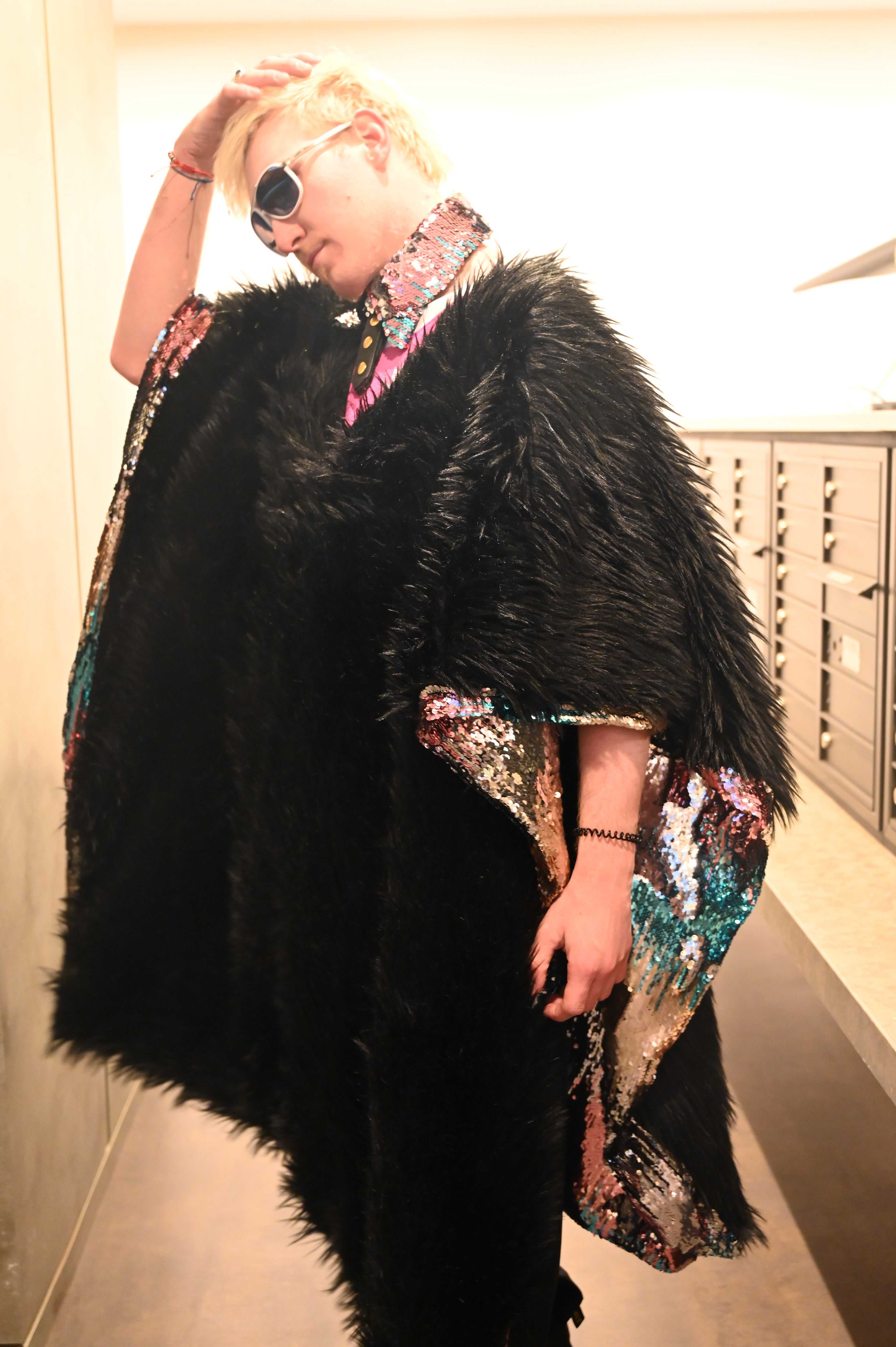 Faux Fur Sequined