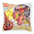 Lobster with Old Bay Throw Pillow - 14x14 Decorative Pillow – Art for Your Home & Patio 8719PW1414
