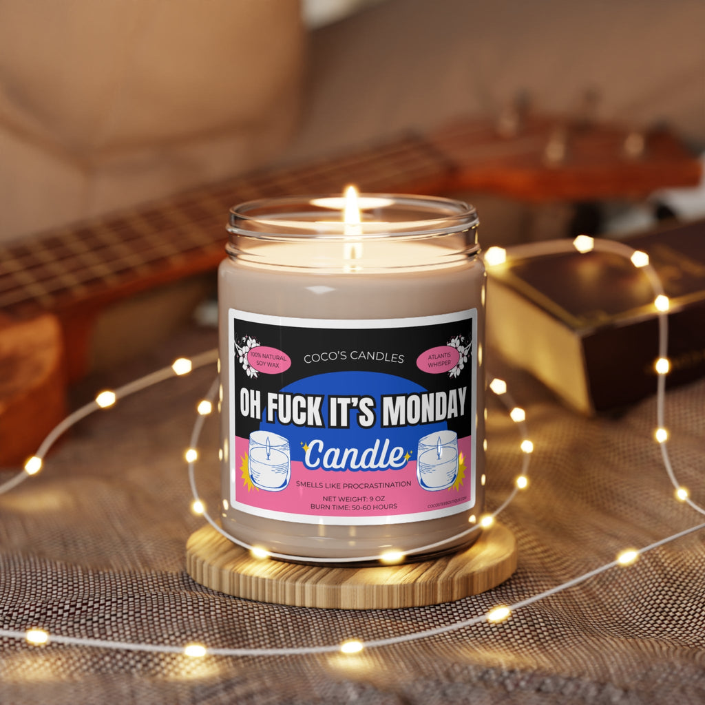 Oh F*** Its Monday Scented Soy Candle 9oz, Funny Gift, Office Humor, Gift for Co Worker, Manic Monday, Monday
