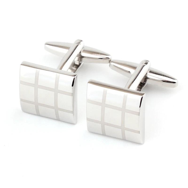 Men's Square Plaid Cufflinks