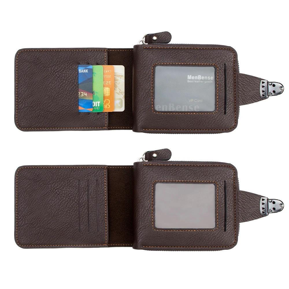 Multifunctional Multiple Card Slots Zipper Wallet For Men