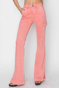 RISEN High Rise Cargo Bootcut Jeans